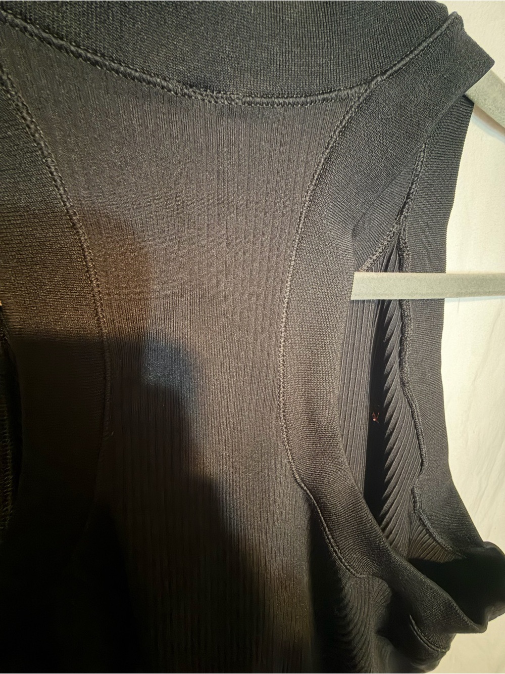 Athleta Black Ribbed Razor Back Tank Top - Picture 6 of 6